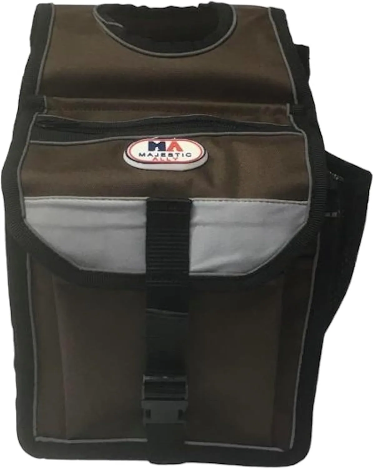 Majestic Ally Horn Bag, Nylon Insulated Padded Reflective Pockets,Two Water Bottle, Camera/Cell Phone Pocket, Horn Bag (Brown)