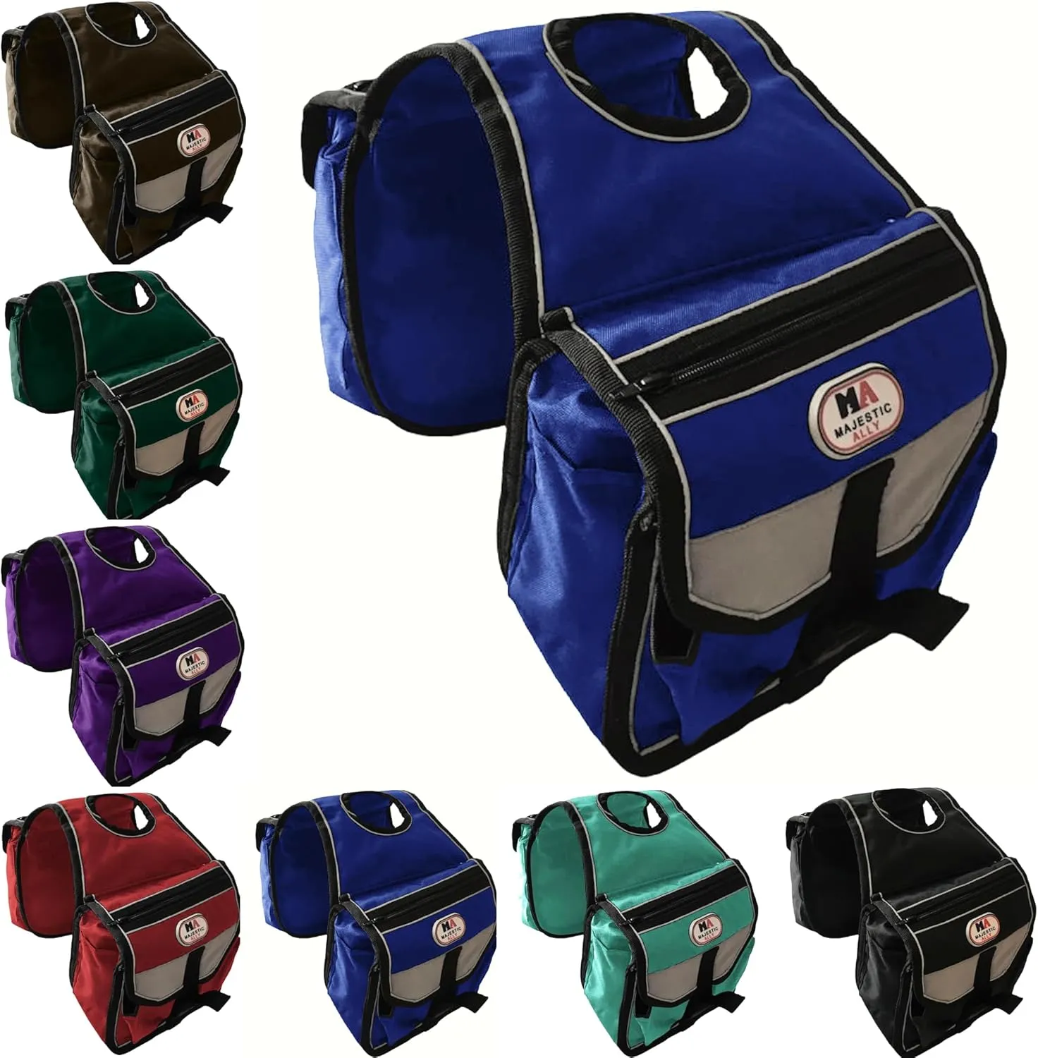 Majestic Ally Horn Bag, Nylon Insulated Padded Reflective Pockets,Two Water Bottle, Camera/Cell Phone Pocket, Horn Bag (Royal Blue)