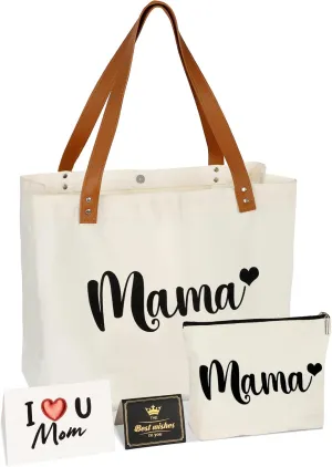 Mama Bag Tote New Mom Gifts, Mommy Bag for Hospital Shopping Beach Travel, Pregnancy Must Haves for Mom to Be, Baby Shower Gifts