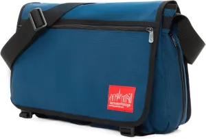 Manhattan Portage Europa Messenger Bag (Large) Expandable With Laptop Sleeve Water Resistant Luggage Attachment 1000D Cordura For Work College Travel (Navy)
