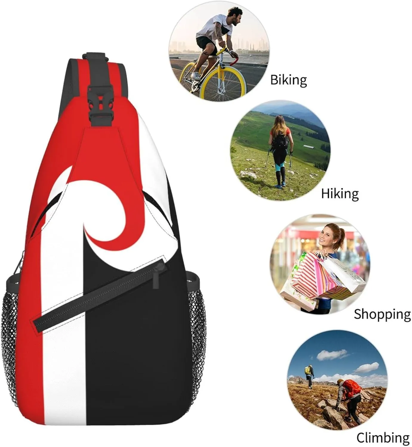 Maori Sovereignty Movement Small Crossbody Backpack Sling Bag For Men Women Mini One Shoulder Chest Bags Gym Sport Travel Hiking Daypack