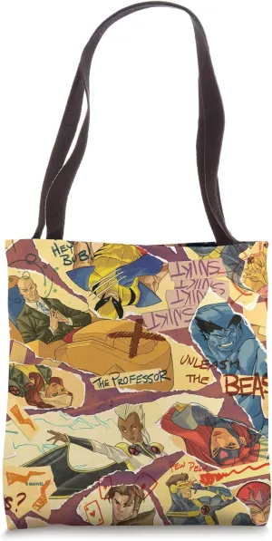 Marvel X-Men Mutant Patchwork Tote Bag