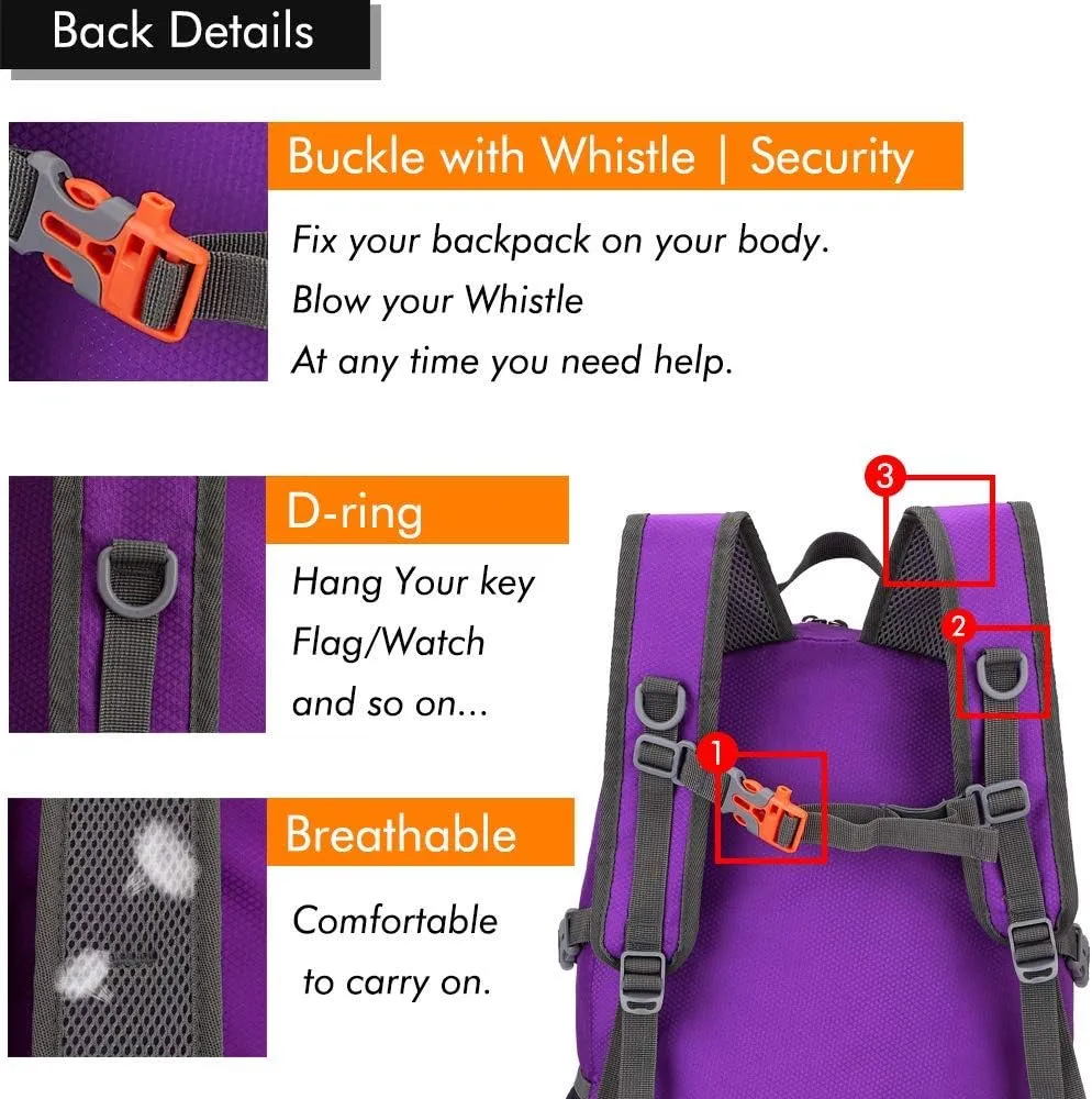 MAXTOP 40/50L Lightweight Packable Backpack for Hiking Traveling Camping Water Resistant Foldable Outdoor Travel Daypack