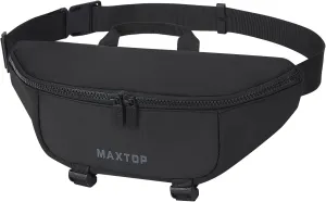 MAXTOP Large Fanny Packs for Women Men Crossbody Bag Travel Essentials with Adjustable Strap Hands-Free Waist Pack for Gym Running Hiking,Black
