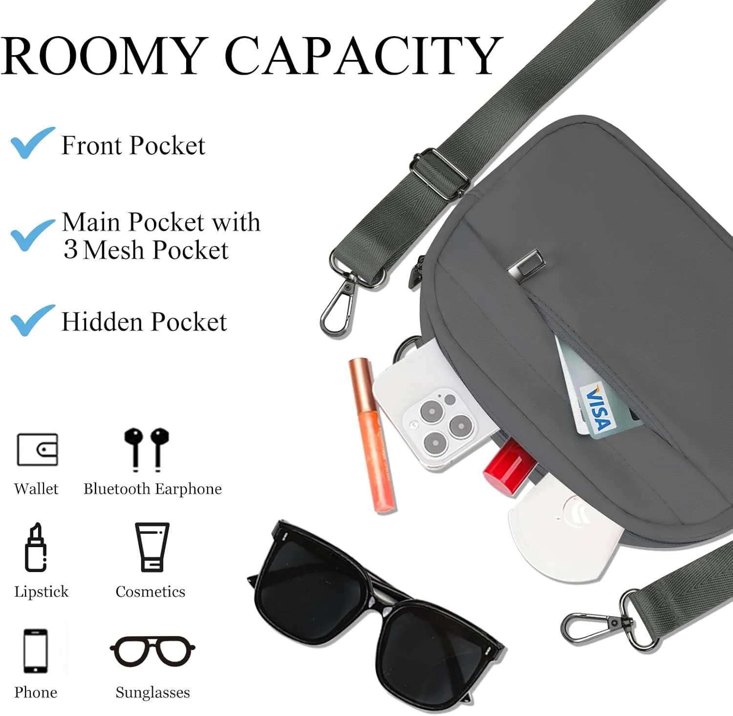 MAXTOP Small Crossbody Bags for Women Belt Bag Fanny Pack with Adjustable Strap