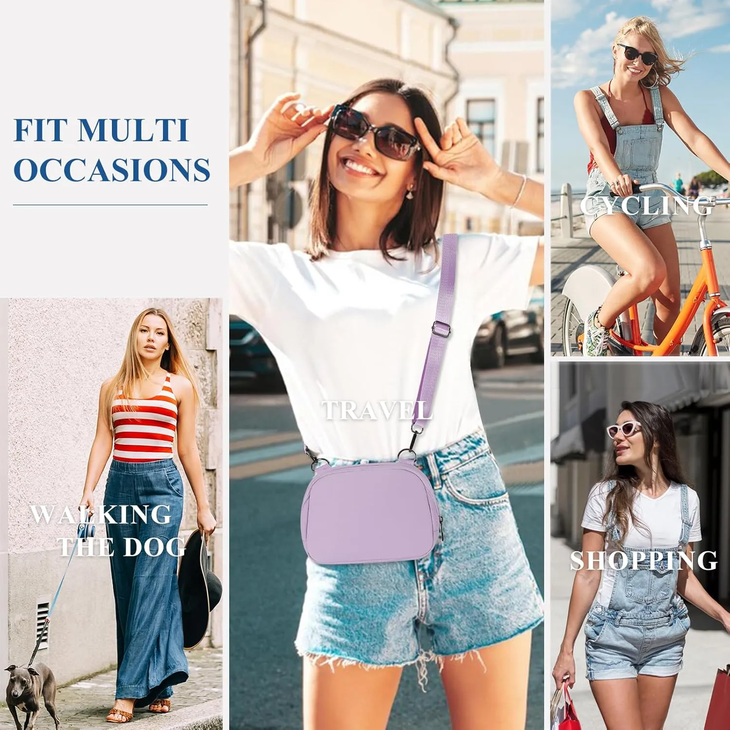 MAXTOP Small Nylon Crossbody Bags for Women Unisex Belt Bag Fanny Pack with Adjustable Strap for Traveling Shopping