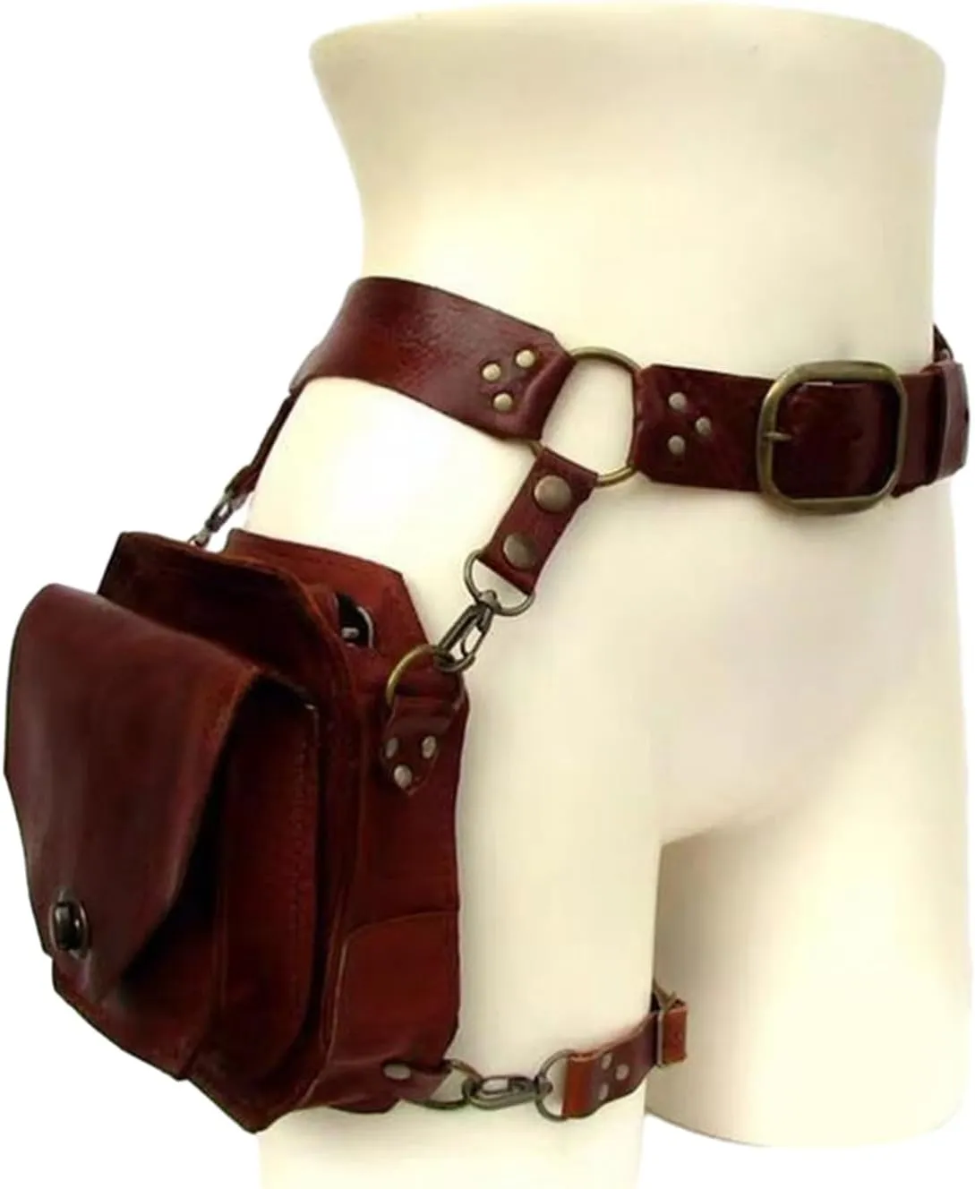 Medieval Waist Belt Drop Leg Bag Steampunk Waist Pack Thigh Bag Leather Bag Motorcycle Waist Belt Drop Leg Bag