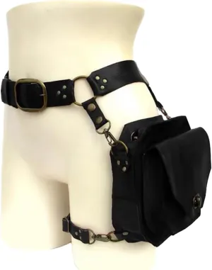 Medieval Waist Belt Drop Leg Bag Steampunk Waist Pack Thigh Bag Leather Bag Motorcycle Waist Belt Drop Leg Bag
