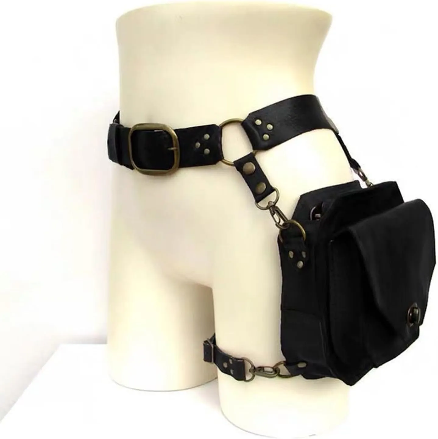 Medieval Waist Belt Drop Leg Bag Steampunk Waist Pack Thigh Bag Leather Bag Motorcycle Waist Belt Drop Leg Bag