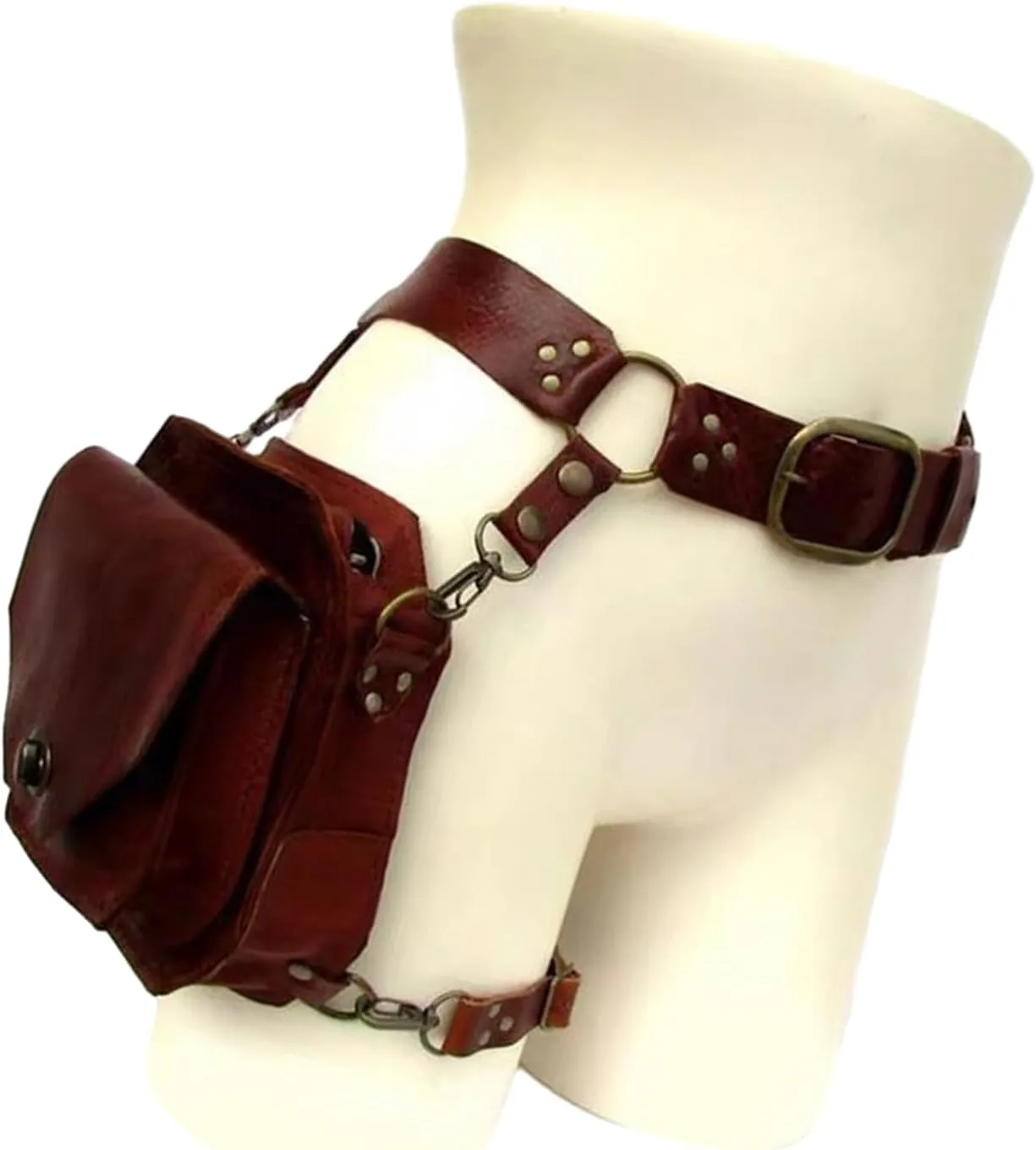 Medieval Waist Belt Drop Leg Bag Steampunk Waist Pack Thigh Bag Leather Bag Motorcycle Waist Belt Drop Leg Bag