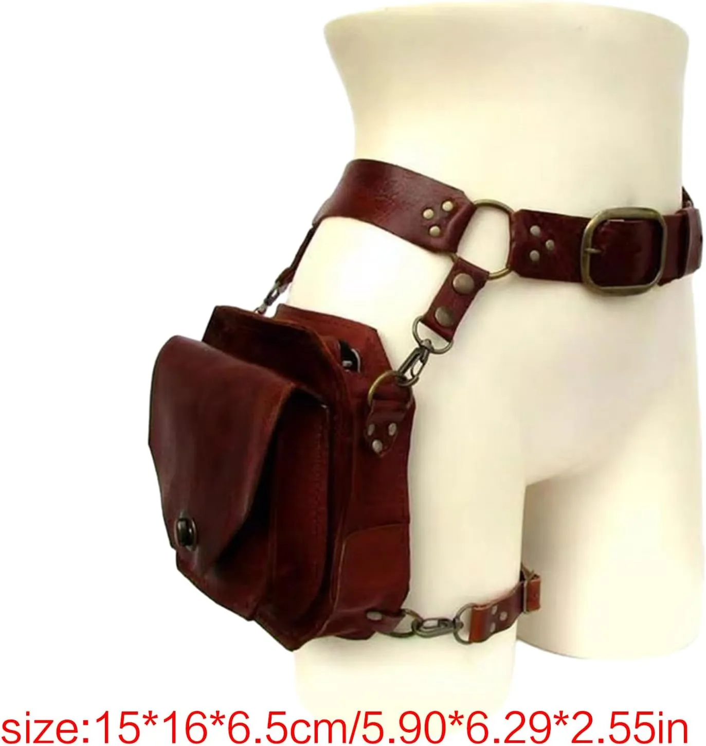 Medieval Waist Belt Drop Leg Bag Steampunk Waist Pack Thigh Bag Leather Bag Motorcycle Waist Belt Drop Leg Bag