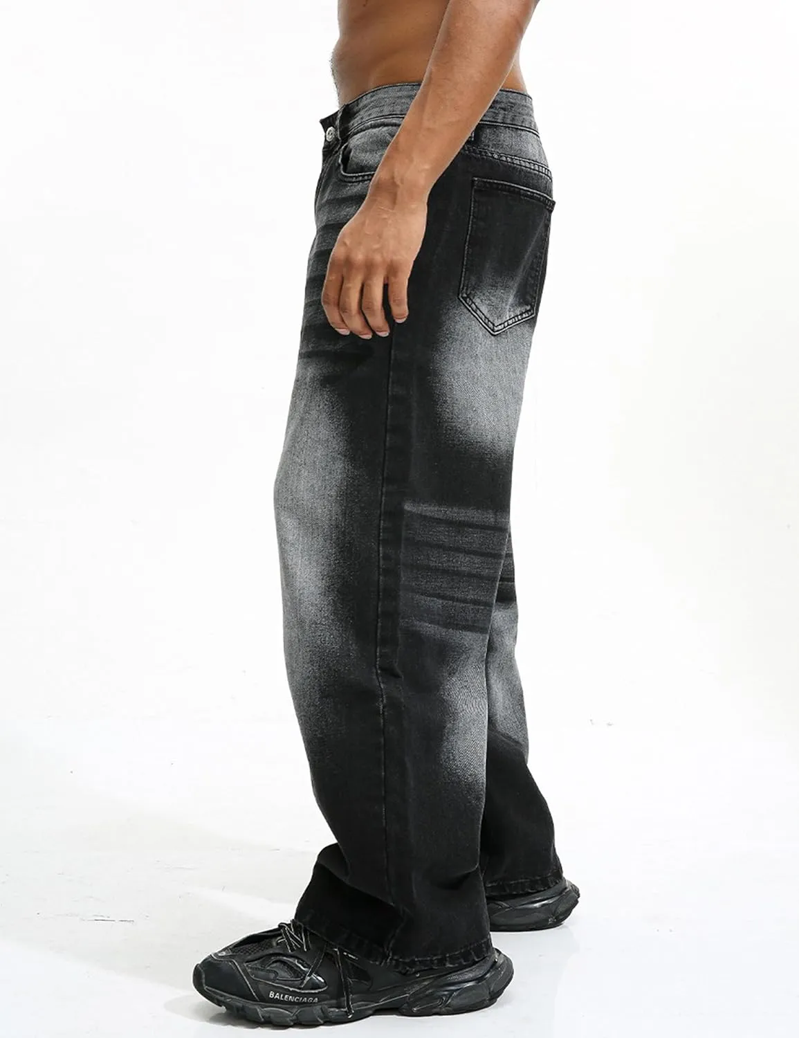 Men Baggy Jeans Y2k Hip Hop Skater Jeans Vintage Purple Jeans Loose Fit Demin Pants Streetwear