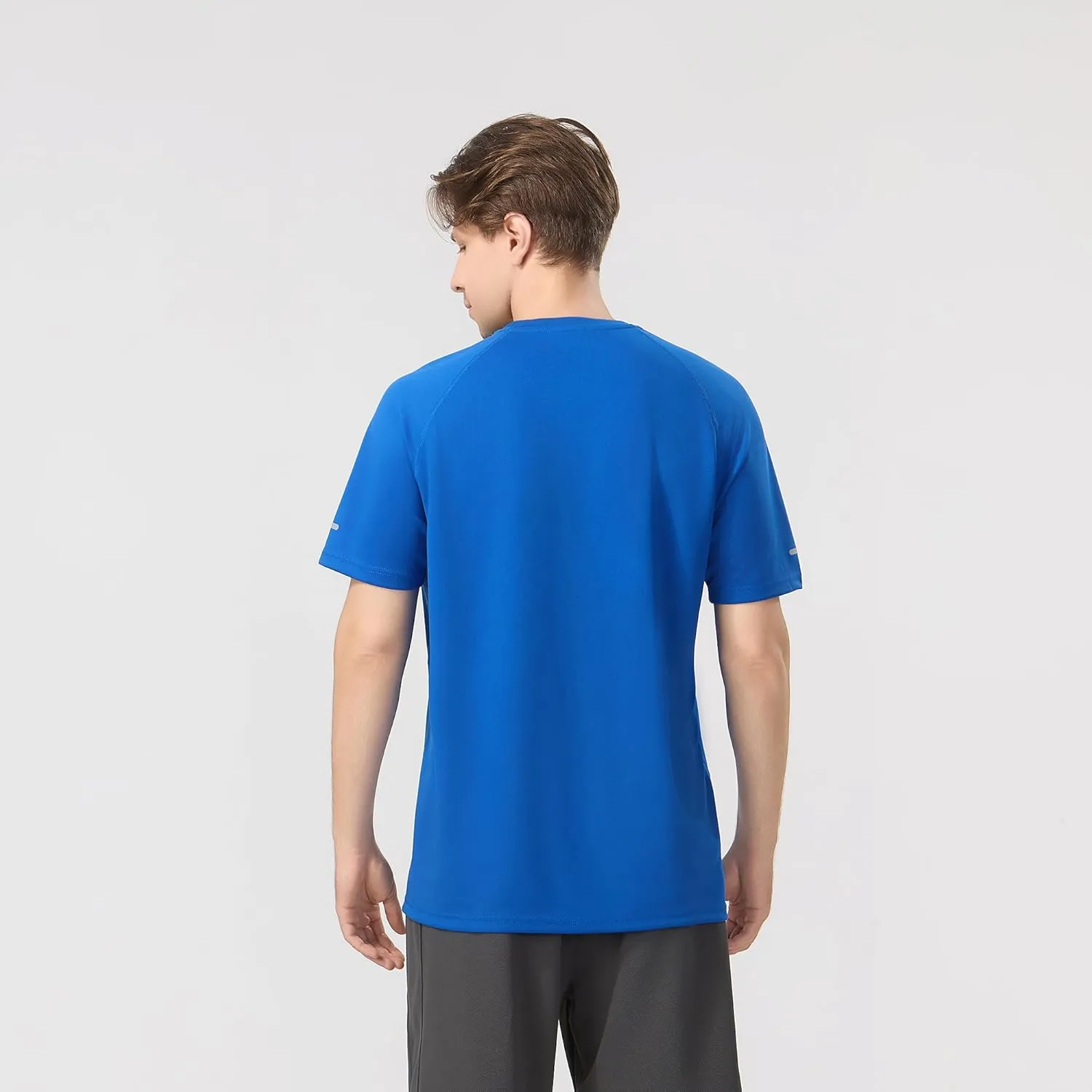 Men's 3 Pack Workout Shirts Quick Dry Moisture Wicking Short Sleeve Mesh Athletic T-Shirts