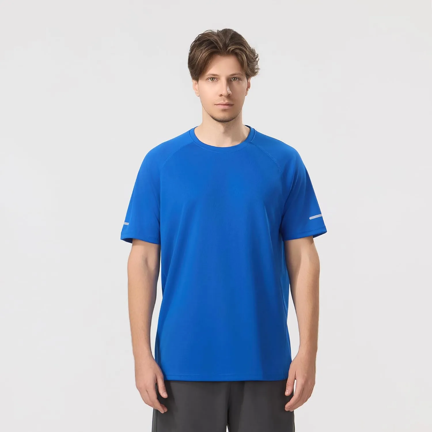 Men's 3 Pack Workout Shirts Quick Dry Moisture Wicking Short Sleeve Mesh Athletic T-Shirts