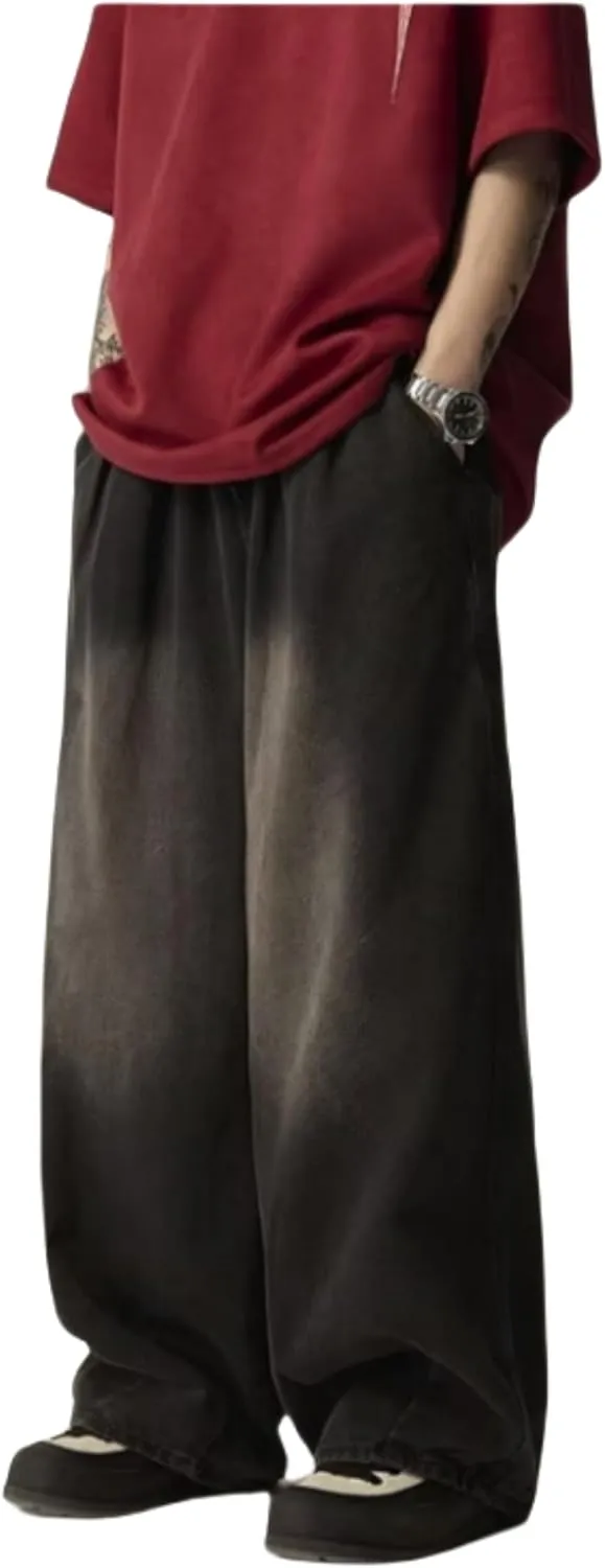 Mens Baggy Jeans for Men Women Y2k Hip Hop Skater Pants Wide Leg Jnco Jeans Loose Fit Denim Pants