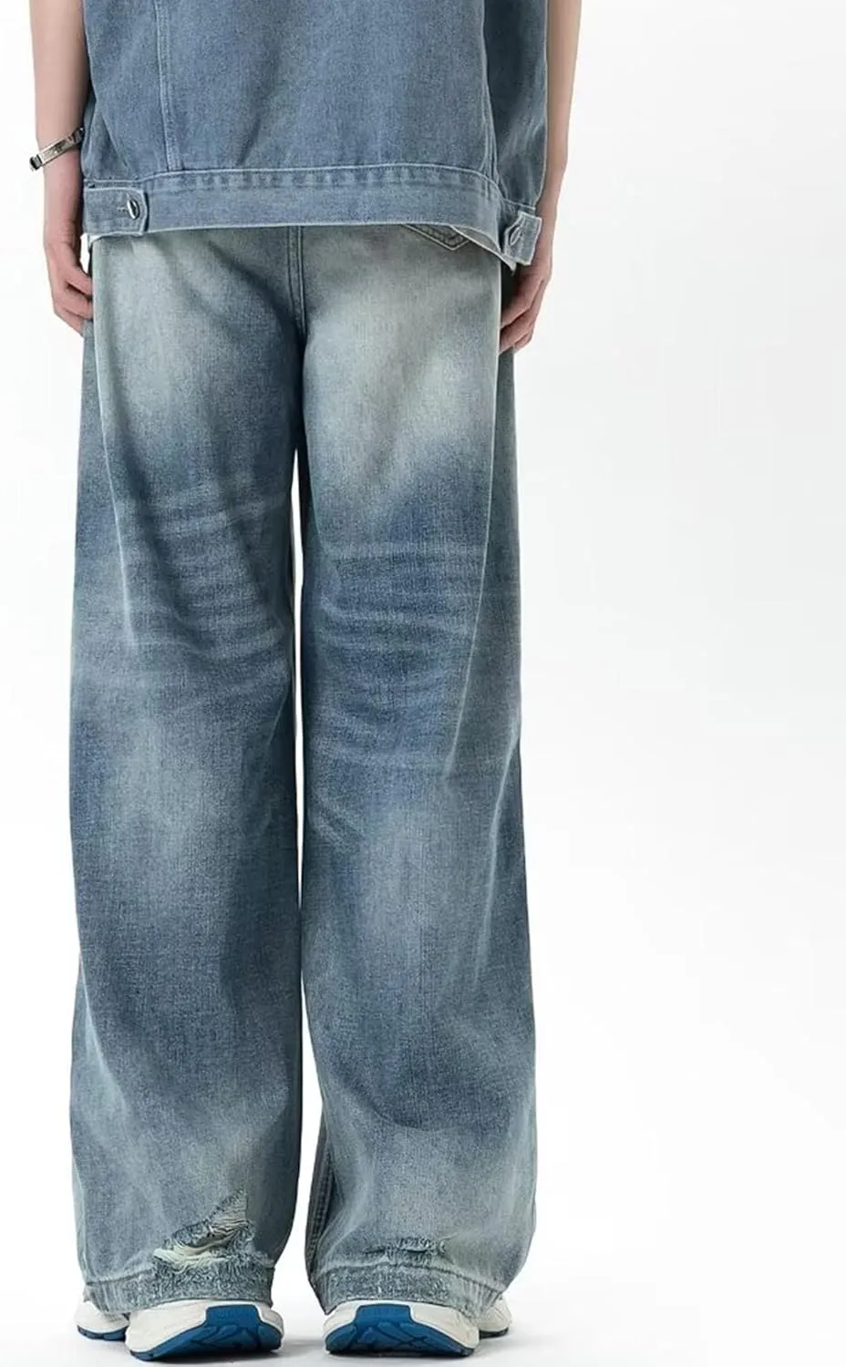 Men's Baggy Jeans Y2k Hip Hop Skater Pants Vintage Loose Fit Jeans Dance Skateboard Pants Trousers