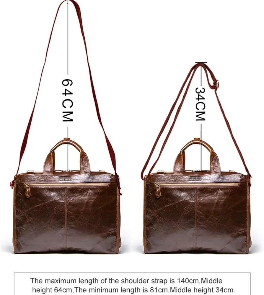 Men's Briefcase Mens Business Briefcase Shoulder Handbags Expandable Bag for Work Office Travel