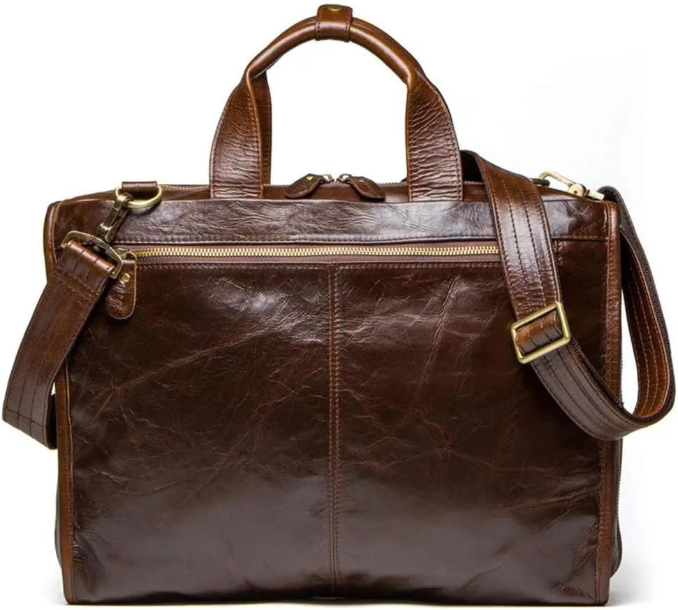 Men's Briefcase Mens Business Briefcase Shoulder Handbags Expandable Bag for Work Office Travel