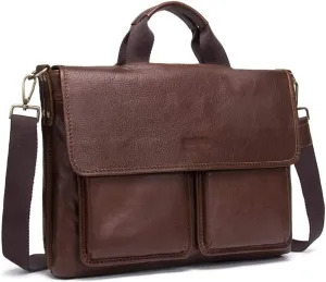Men's Briefcase Mens Business Briefcase Shoulder Handbags Expandable Crossbody Bag for Work Office Travel
