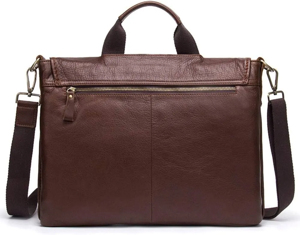 Men's Briefcase Mens Business Briefcase Shoulder Handbags Expandable Crossbody Bag for Work Office Travel