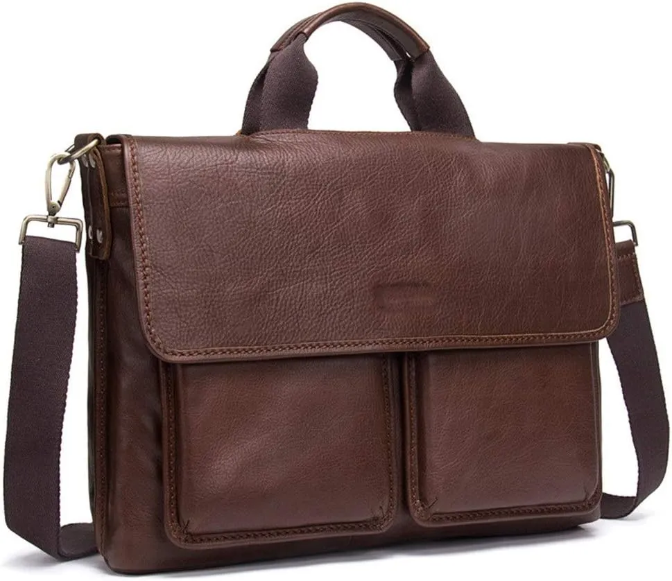 Men's Briefcase Mens Business Briefcase Shoulder Handbags Expandable Crossbody Bag for Work Office Travel