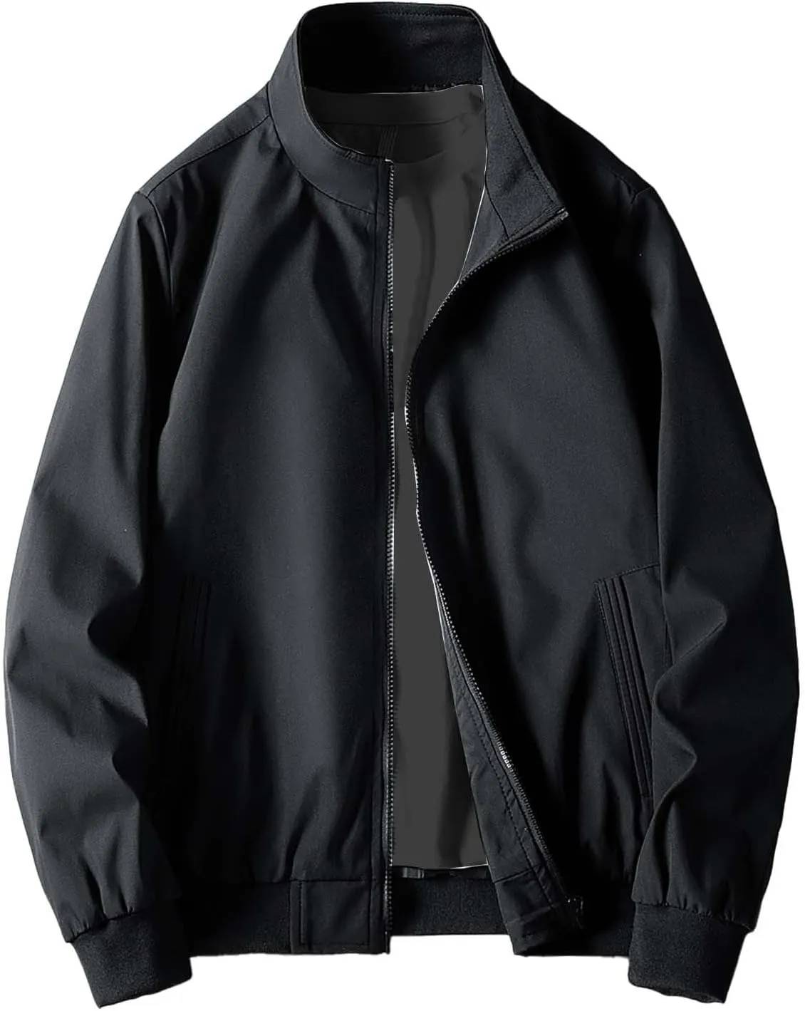 Men's Lightweight Bomber Jacket Men's Handsome Pilot Zip Fx Standing Jacket Outdoor Fashion Coat for Men Men's