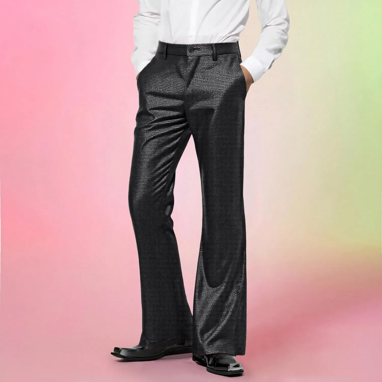 Mens Linen Trousers Jogger Pajama Plaid Joggers Hiking Outfits Stretch Football Regular Fit with Pockets Resort Wear
