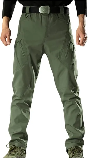 Men's Work Pants Waterproof Stretch Cargo Trousers Outdoor Ripstop Workwear Combat Pants Hiking Pants with Pockets