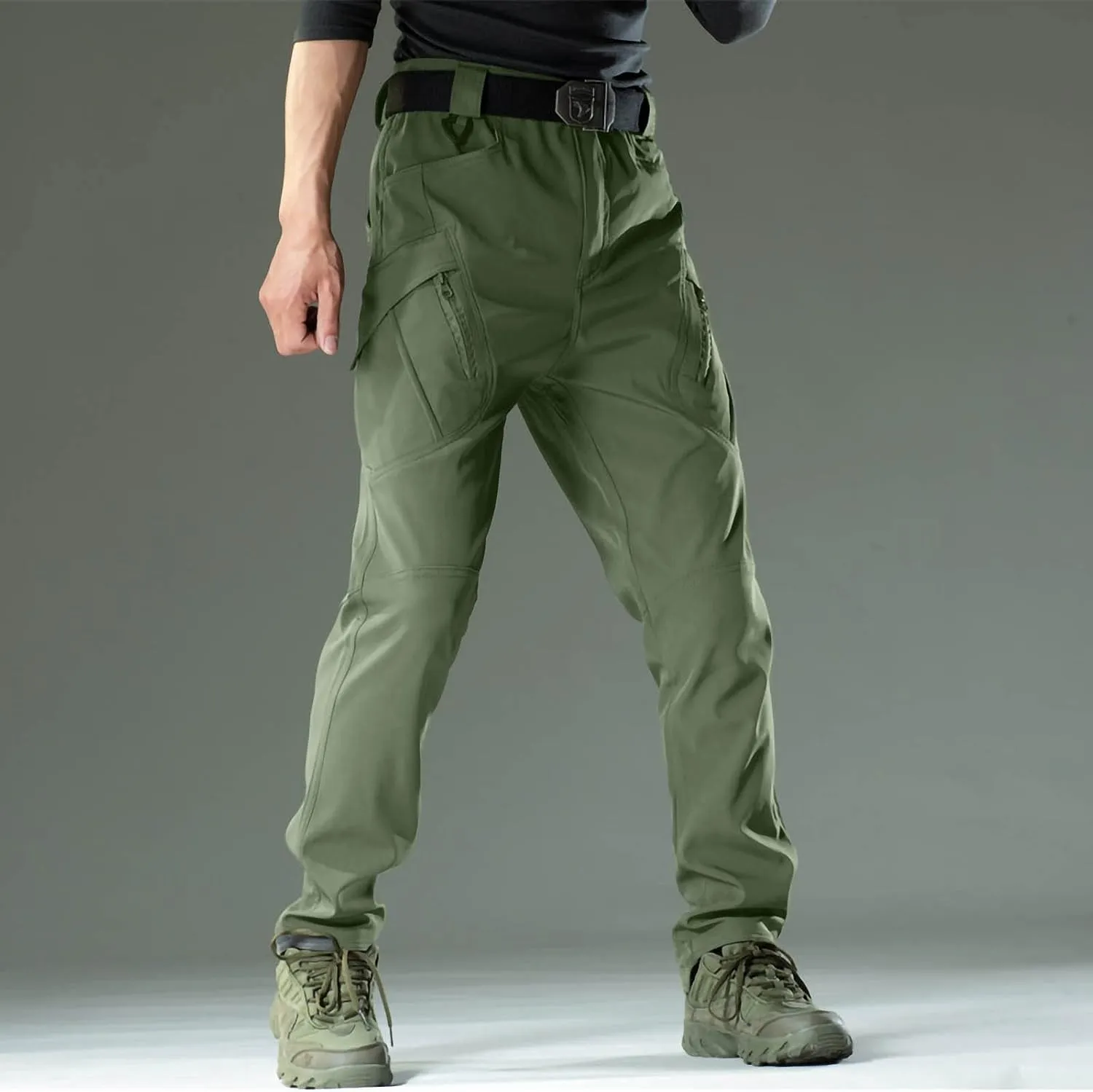 Men's Work Pants Waterproof Stretch Cargo Trousers Outdoor Ripstop Workwear Combat Pants Hiking Pants with Pockets