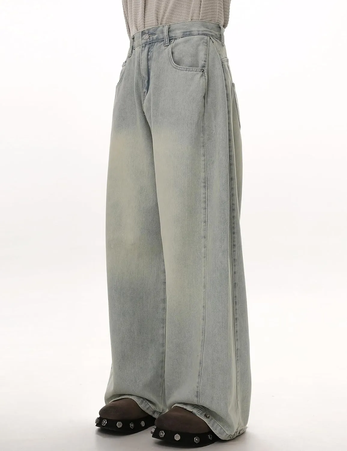Men's Y2K Jeans Vintage Baggy Jean Pants Grunge Aesthetic Skater Pants Streetwear Relaxed Fit Jeans Trousers