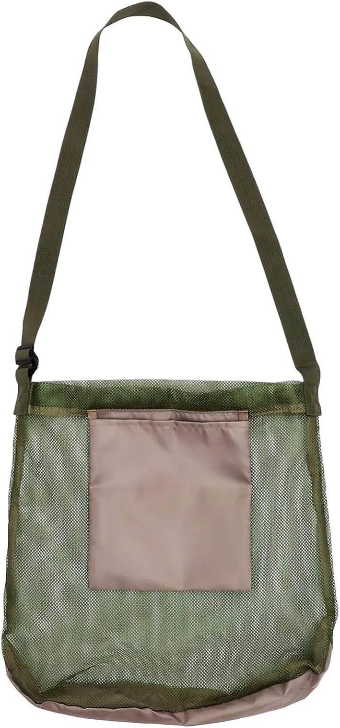 Mesh Seashell Bag for Mushroom Picking Large Capacity Travel Bag Expandable