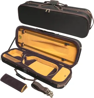 MI&VI AF-5003 Lightweight 4.5lb Hard Viola Travel Case With Reflective Safety Strips | Shoulder Straps | Hard-Shell | High-Density Foam - MIVI Music (15" inch)