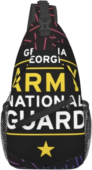 Michigan A-rmy National Guard Crossbody For Men Women Sling Chest Bag Shoulder Bag Lightweight One Strap Backpack Multipurpose Travel Hiking Daypack