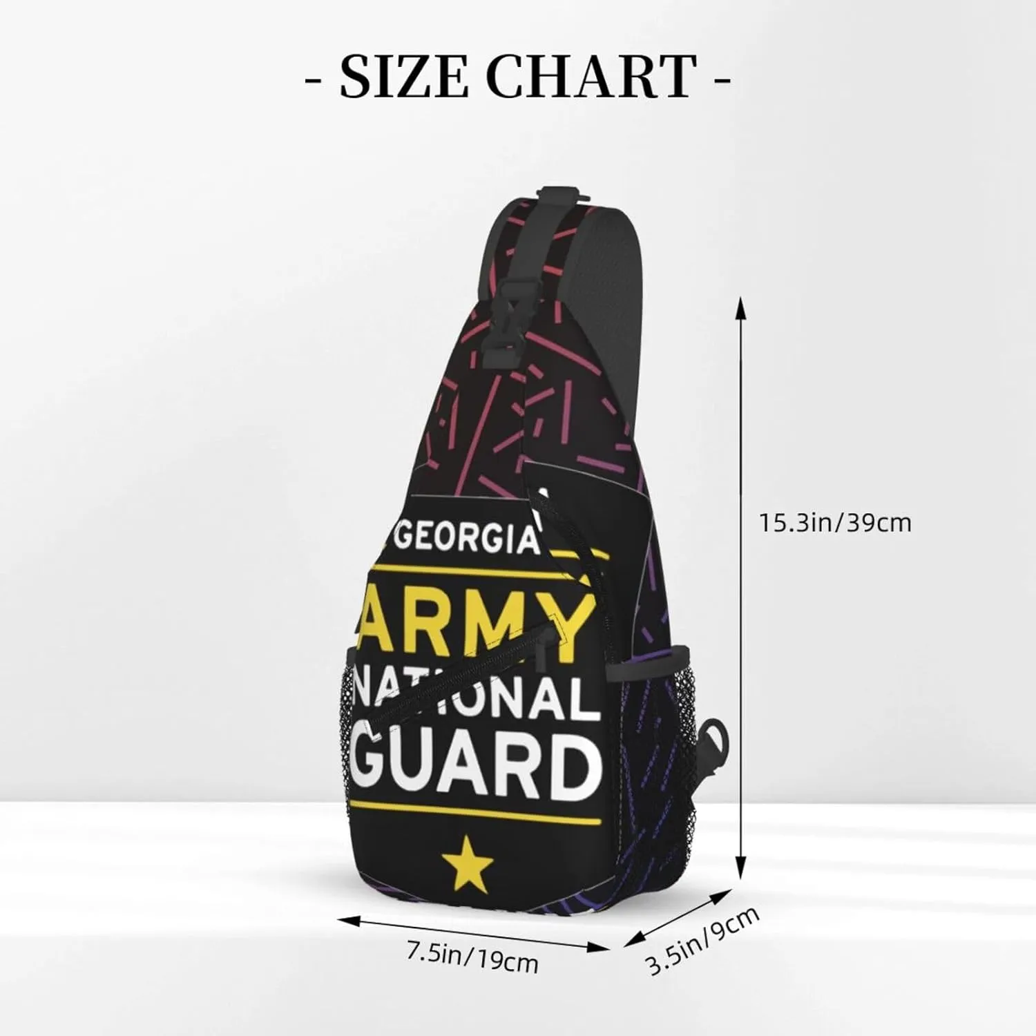 Michigan A-rmy National Guard Small Crossbody Backpack Sling Bag For Men Women Mini One Shoulder Chest Bags Gym Sport Travel Hiking Daypack