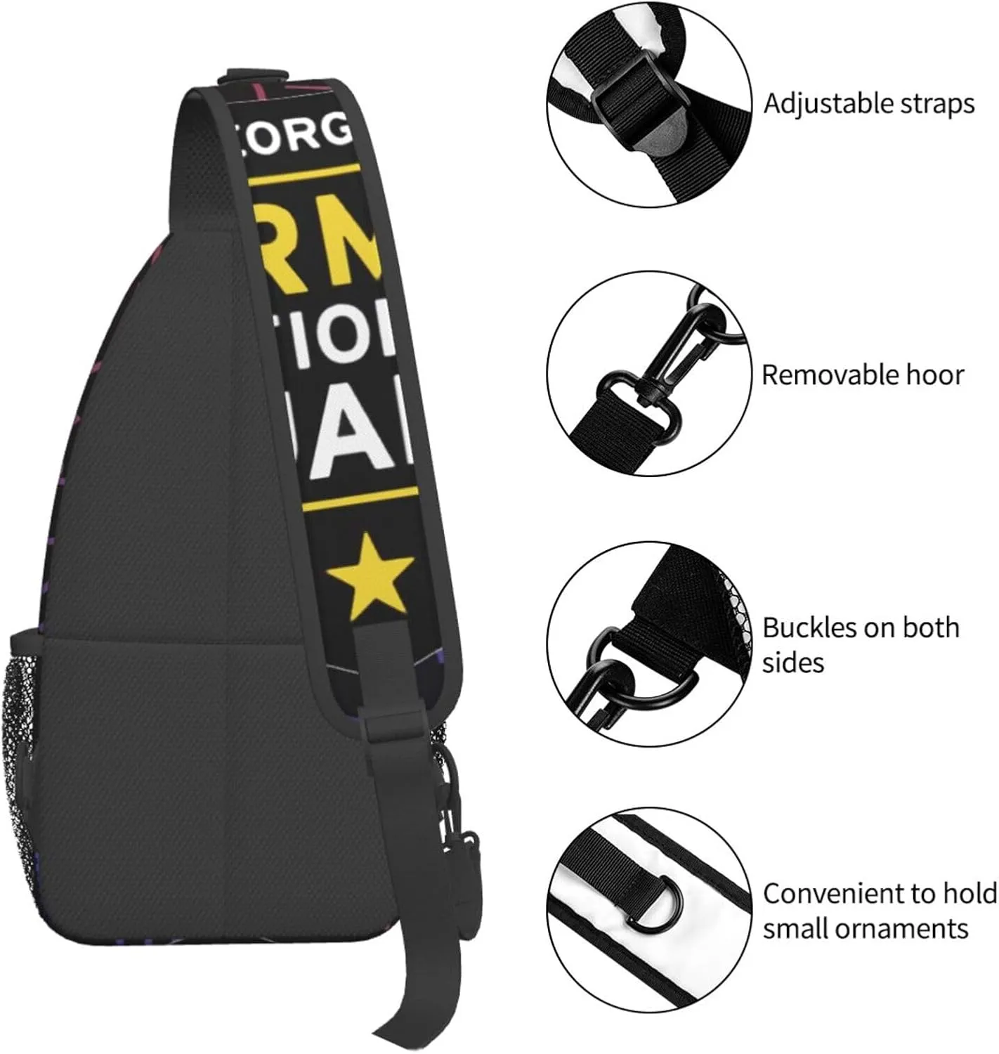 Michigan A-rmy National Guard Small Crossbody Backpack Sling Bag For Men Women Mini One Shoulder Chest Bags Gym Sport Travel Hiking Daypack