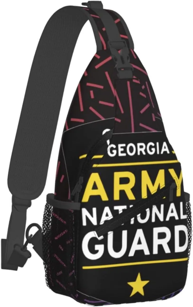 Michigan A-rmy National Guard Small Crossbody Backpack Sling Bag For Men Women Mini One Shoulder Chest Bags Gym Sport Travel Hiking Daypack