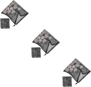 Milisten 3sets Mesh Pouches for Drawstring Mesh Bags Pump Filter Small Ball Bags 3pcs*3