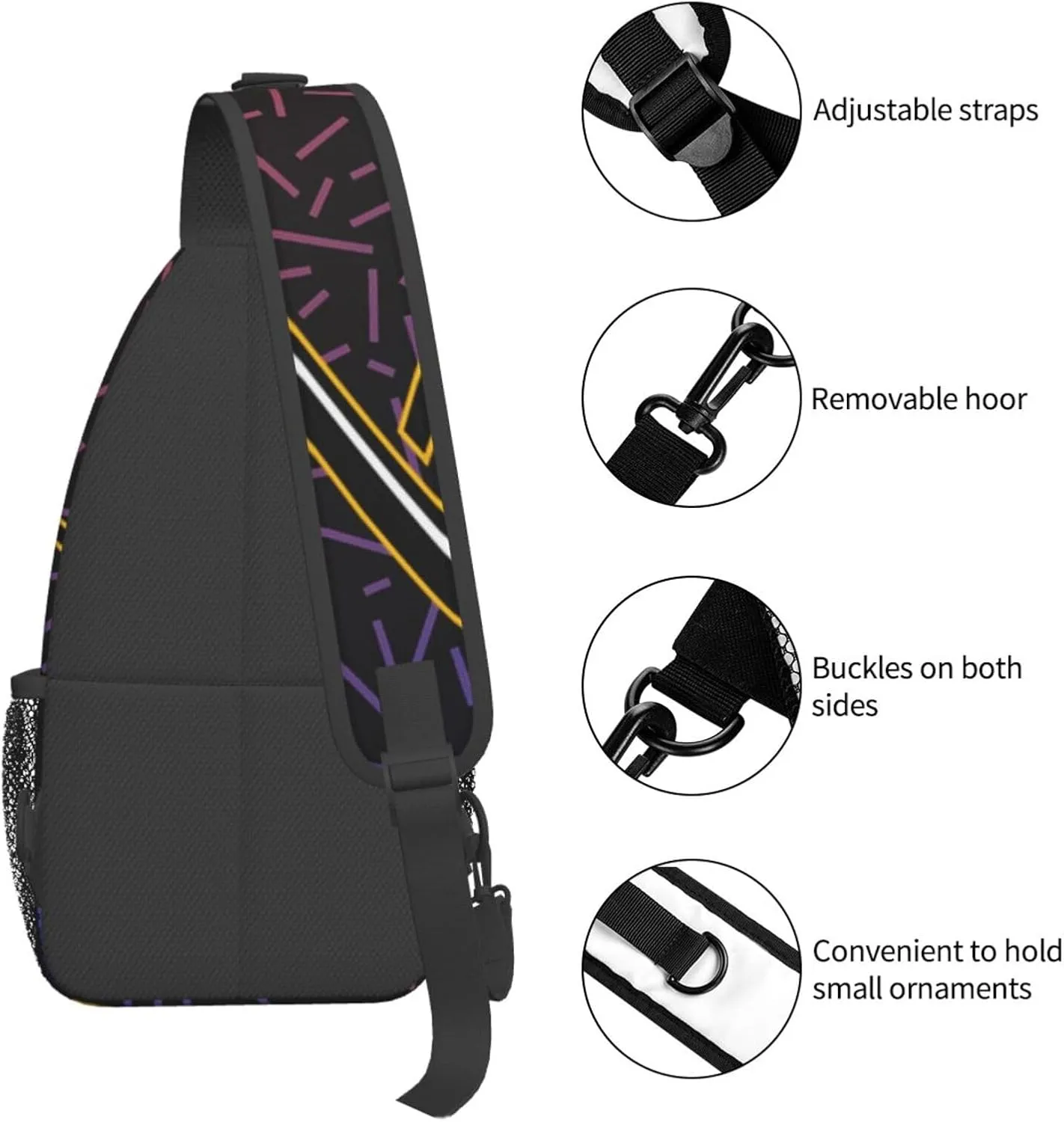 Millersville Marauders Logo Crossbody For Men Women Sling Chest Bag Shoulder Bag Lightweight One Strap Backpack Multipurpose Travel Hiking Daypack