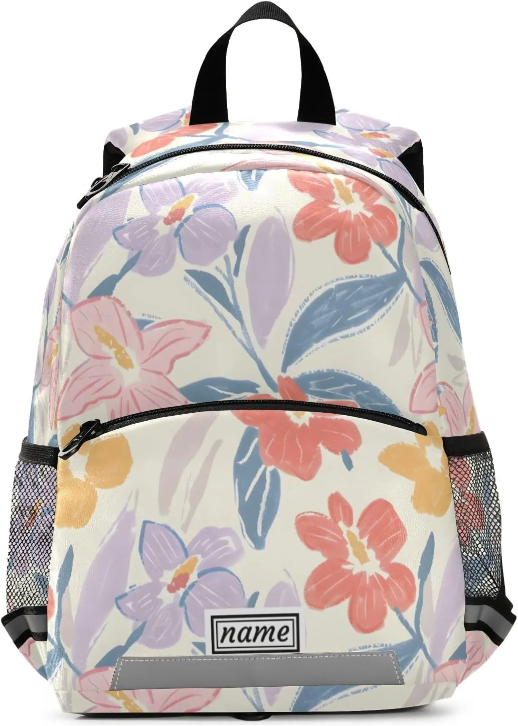 Mini Backpack for Kids Boys Girls Toddler Bags Children Preschool Flowers Sketching Naive Kindergarten Small 3-7 Years Old Personalized Name Customized
