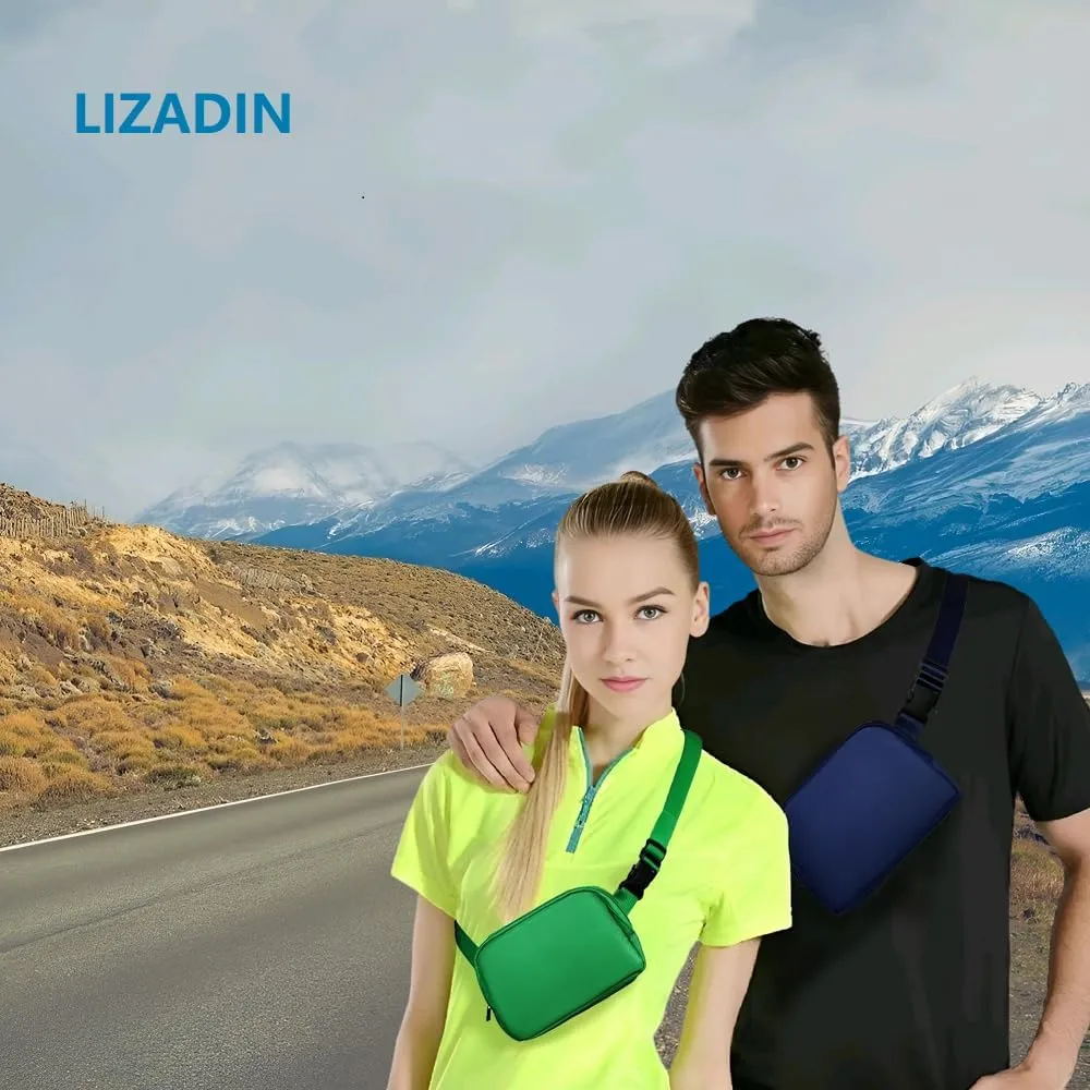 Mini Belt Bags 5 pack with Adjustable Strap Crossbody Bag Small Fanny Pack for Workout Running Traveling Hiking (Purple 5)
