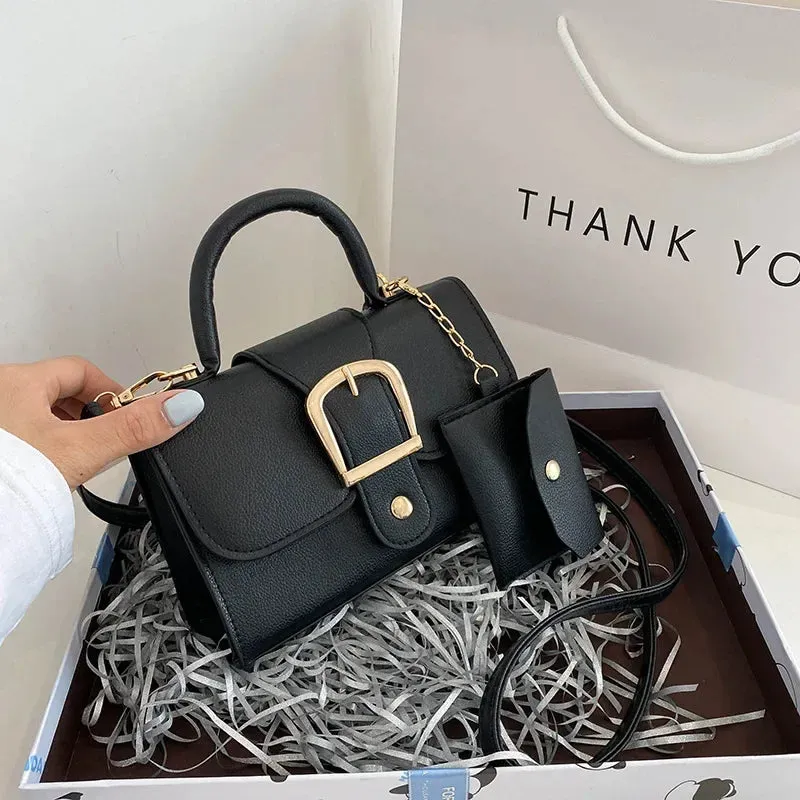 Mini Candy Color Classic Commuter Bag Simple Retro Trend Fashionable Crossbody Shoulder Tote Hundred Small Square Bag