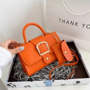 Mini Candy Color Classic Commuter Bag Simple Retro Trend Fashionable Crossbody Shoulder Tote Hundred Small Square Bag