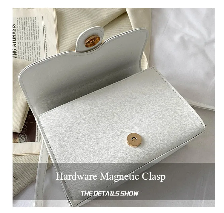 Mini Candy Color Classic Commuter Bag Simple Retro Trend Fashionable Crossbody Shoulder Tote Hundred Small Square Bag