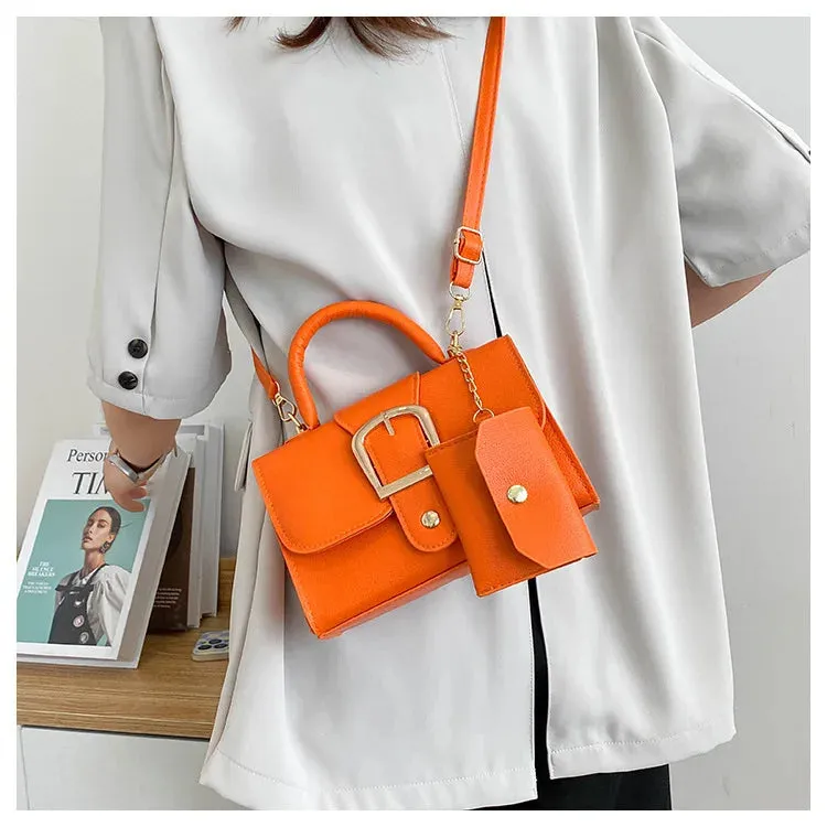 Mini Candy Color Classic Commuter Bag Simple Retro Trend Fashionable Crossbody Shoulder Tote Hundred Small Square Bag