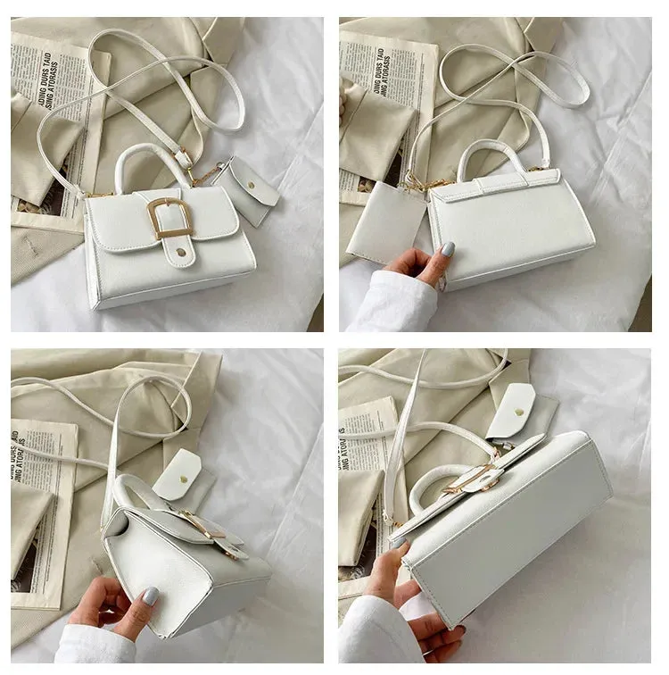 Mini Candy Color Classic Commuter Bag Simple Retro Trend Fashionable Crossbody Shoulder Tote Hundred Small Square Bag