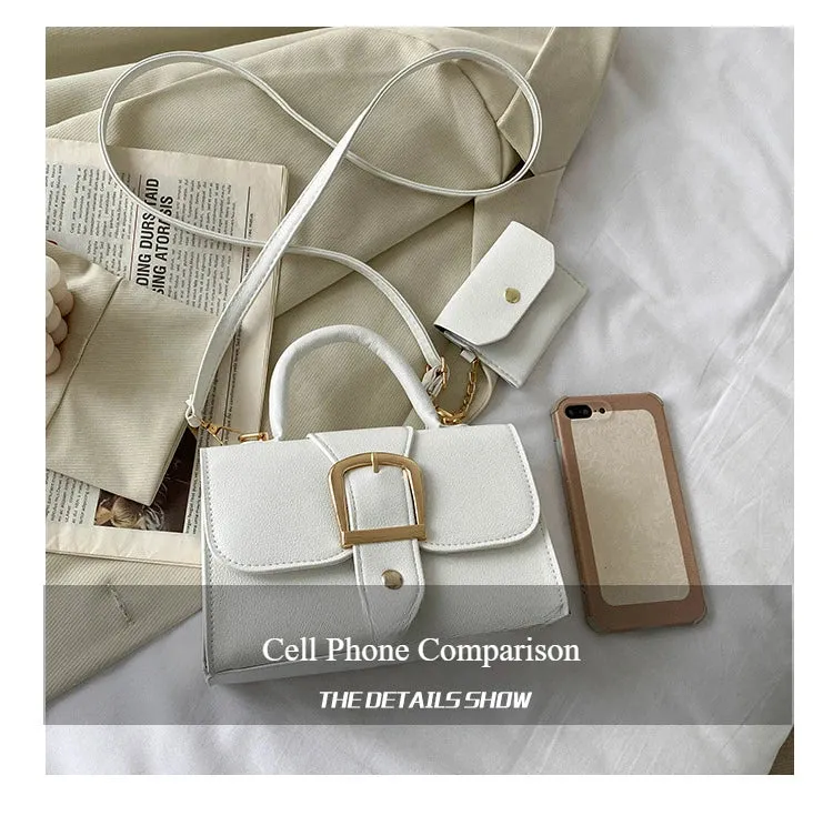 Mini Candy Color Classic Commuter Bag Simple Retro Trend Fashionable Crossbody Shoulder Tote Hundred Small Square Bag