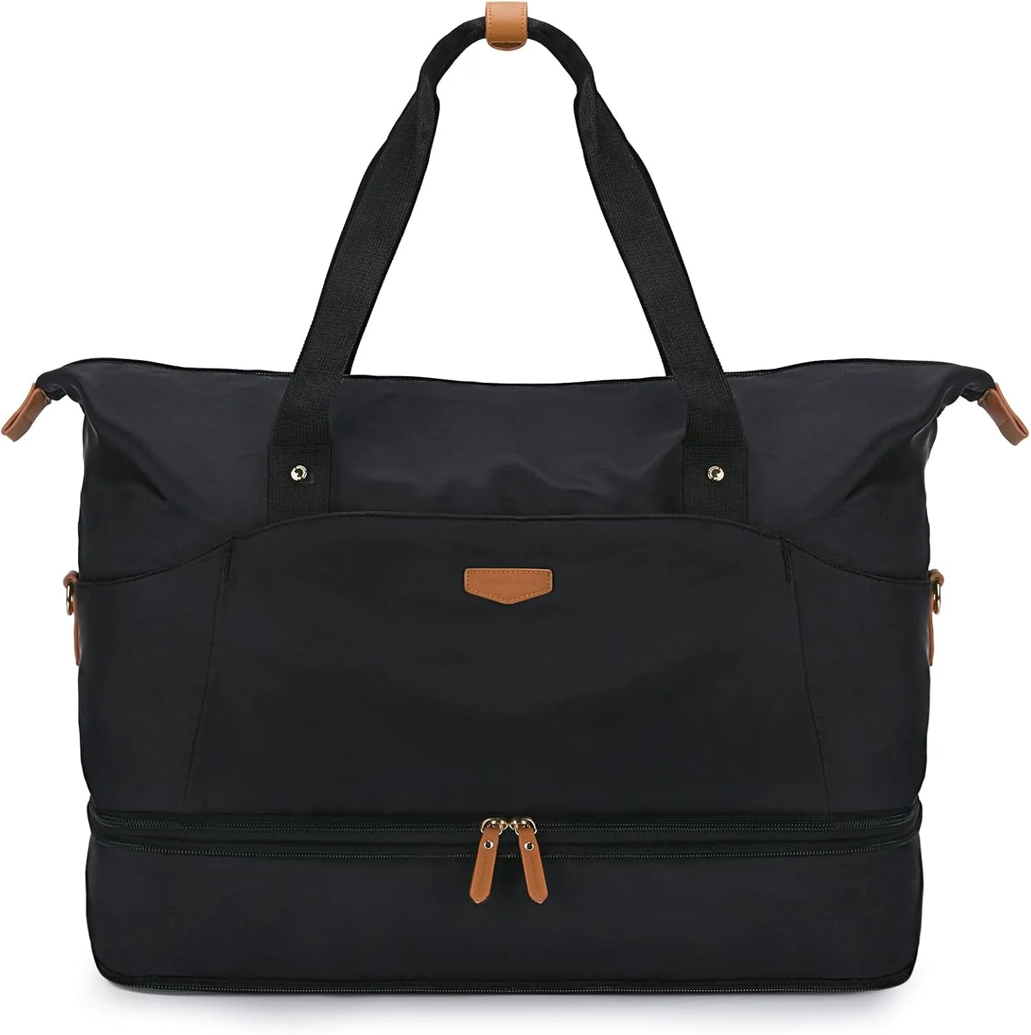 Missnine Weekender Bag for Women, Foldie Travel Bag Expandable with Shoes Compartment Travel Duffel 50L Carry on Overnight Gym
