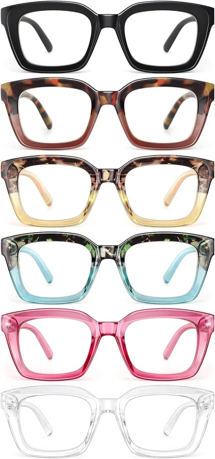 miyya Oprah Style Reading Glasses for Women, Cheaters Eyeglasses, Oversized Blue Light Readers, Fashion Eye Glasses