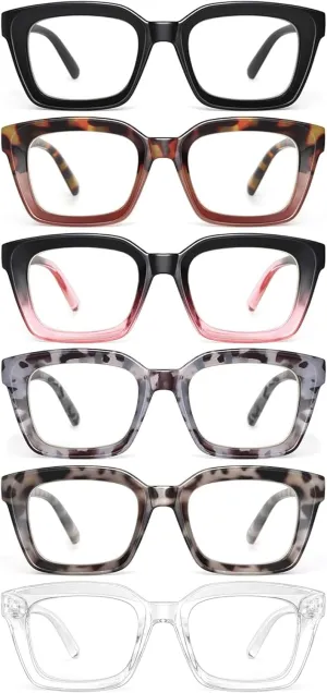 miyya Oprah Style Reading Glasses for Women, Cheaters Eyeglasses, Oversized Blue Light Readers, Fashion Eye Glasses