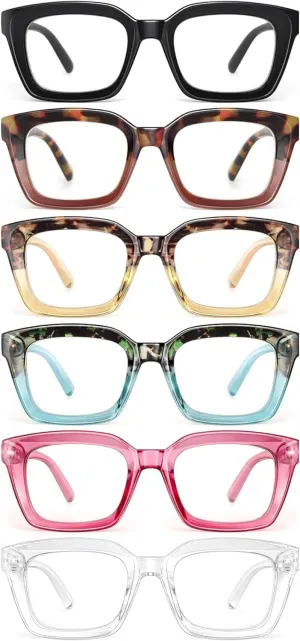 miyya Oprah Style Reading Glasses for Women, Cheaters Eyeglasses, Oversized Blue Light Readers, Fashion Eye Glasses